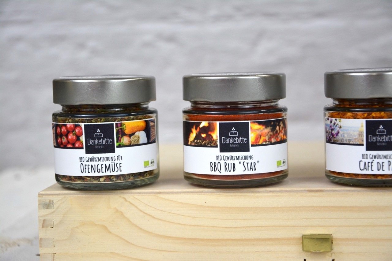 Gewu-rzmischung-Grillset5 Gewürzmischung Grillset für Marinade BBQ Rub Star Magic Dust Trockenmarinade Kräuterbutter