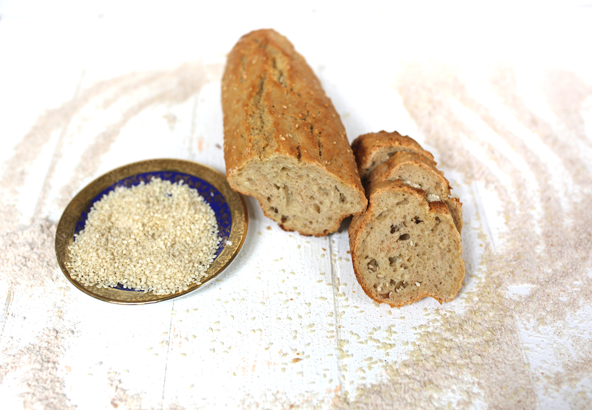 Backmischung-Sesambaguette1 Baguettes backen, Biobackmischung, Baguettes backen, Backmischung für Baguette,