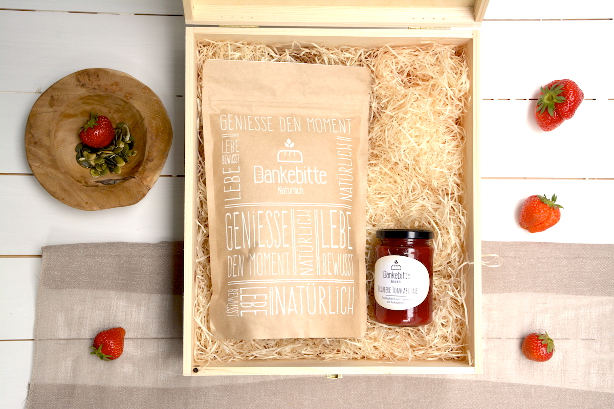 Geschenkbox Brotbackmischung Marmelade