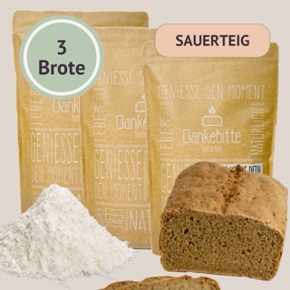 3er Set für Brote mit Sauerteig „HerzhaftKräftigKöstlich“