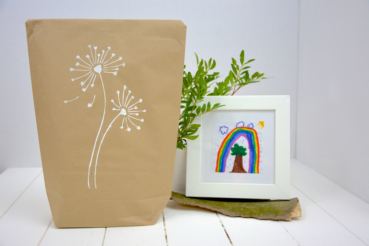 GEschenkt-te-Pusteblume Geschenktüte Geschenkverpackung Brotbackmischung Geschenktüte