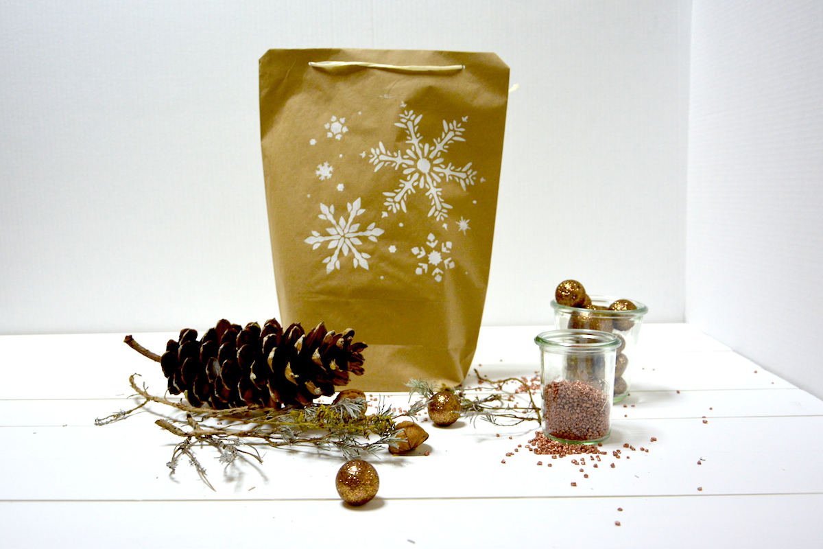 Geschenkt-te-Winteredition Geschenktüte Geschenkverpackung Brotbackmischung