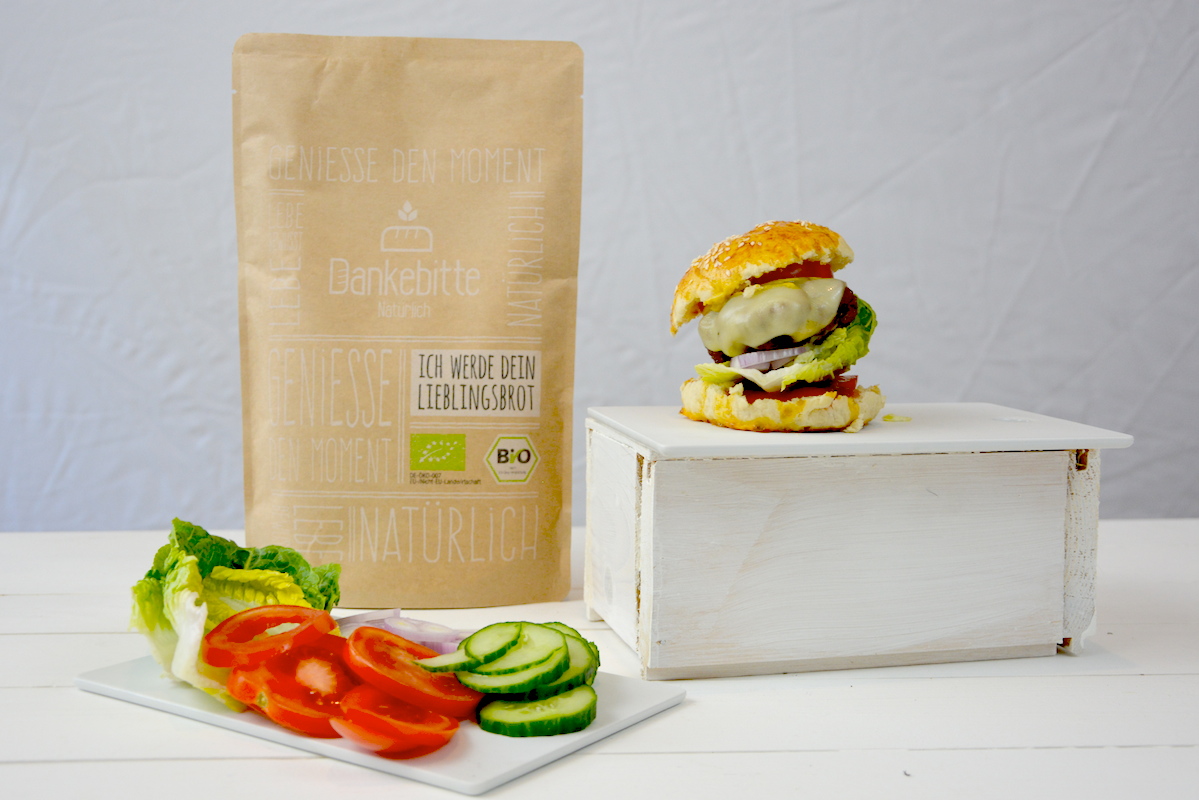 Burger-Buns-Backmischung1 Backmischung Burger Brötchen, Burger Brötchen selber machen