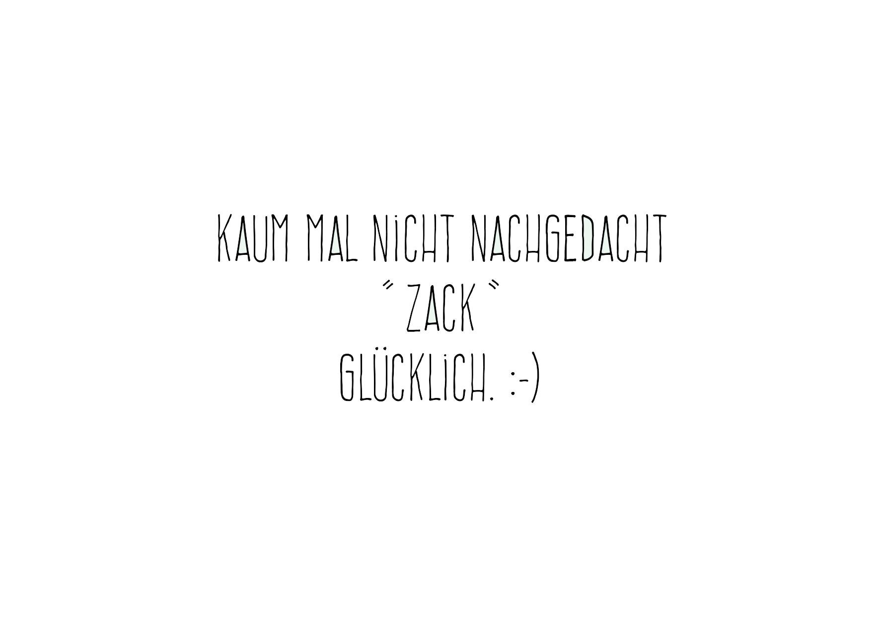 zackglucklich_front Dankebitte Postkarten mit Sprüchen...