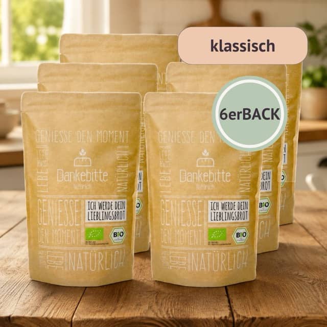 Dankebitte 6erBACK Bio-Brotbackmischungen