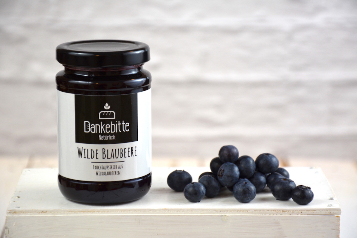 Dankebitte Fruchtaufstrich Wilde Blaubeere Dankebitte Fruchtaufstrich Wilde Blaubeere