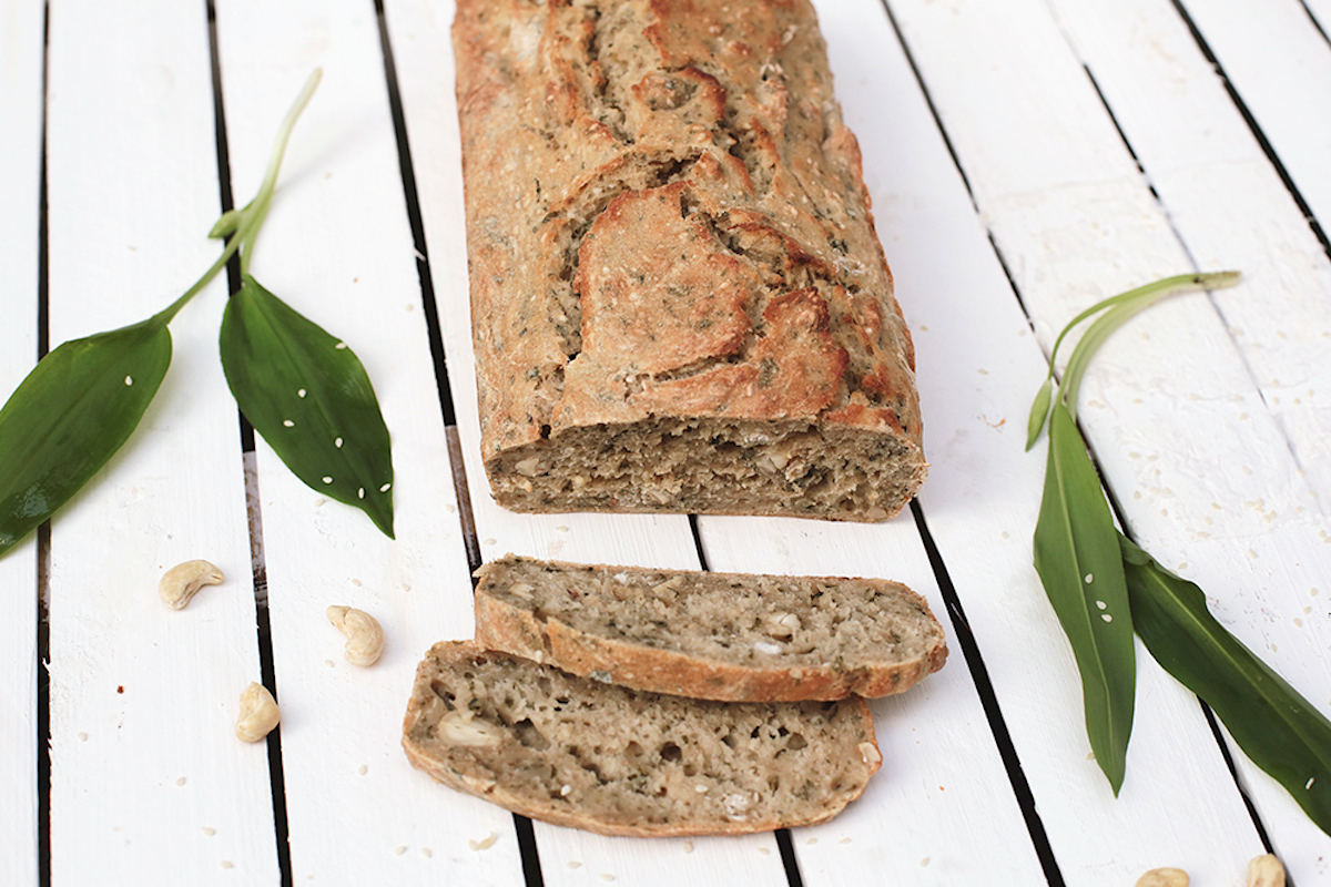 Bio Brotbackmischung Bärlauchbrot Grüne Schnitte