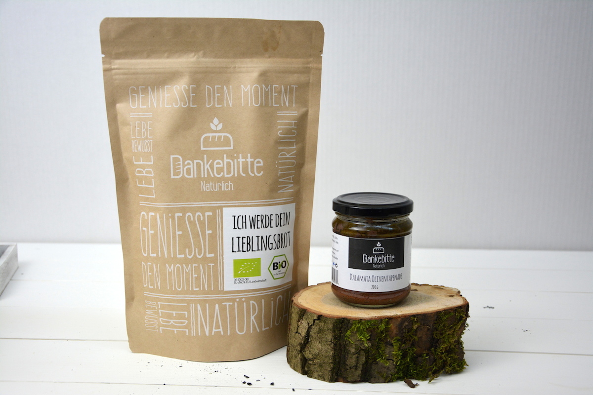 Geschenkset Brotbackmischung würzig Olive