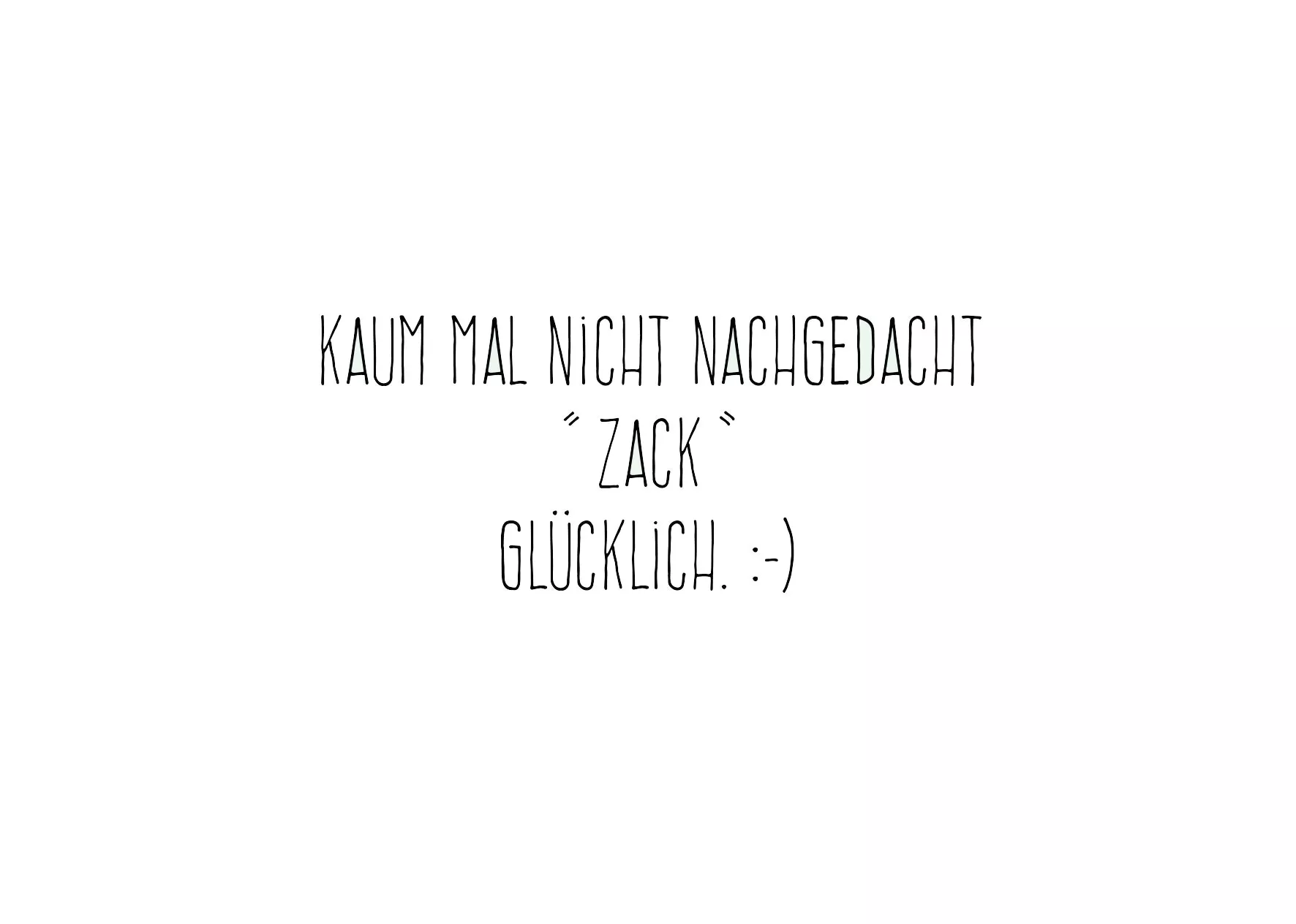zackglucklich_front Dankebitte Postkarten mit Sprüchen...