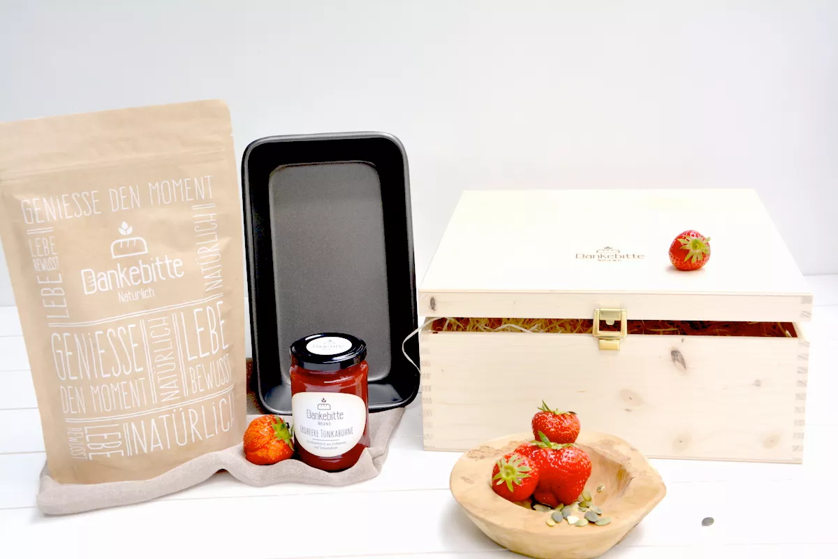 Geschenkbox Brotbackmischung Marmelade