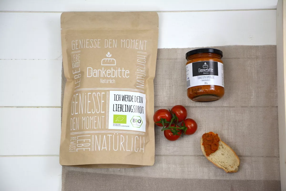 Geschenkset Brotbackmischung würzig Tomate