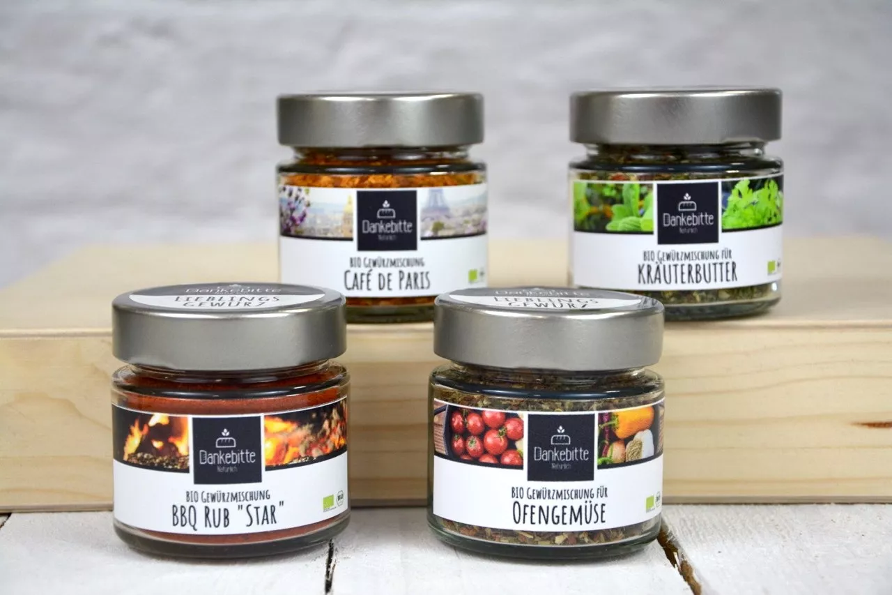 Gewu-rzmischung-Grillset6 Gewürzmischung Grillset für Marinade BBQ Rub Star Magic Dust Trockenmarinade Kräuterbutter